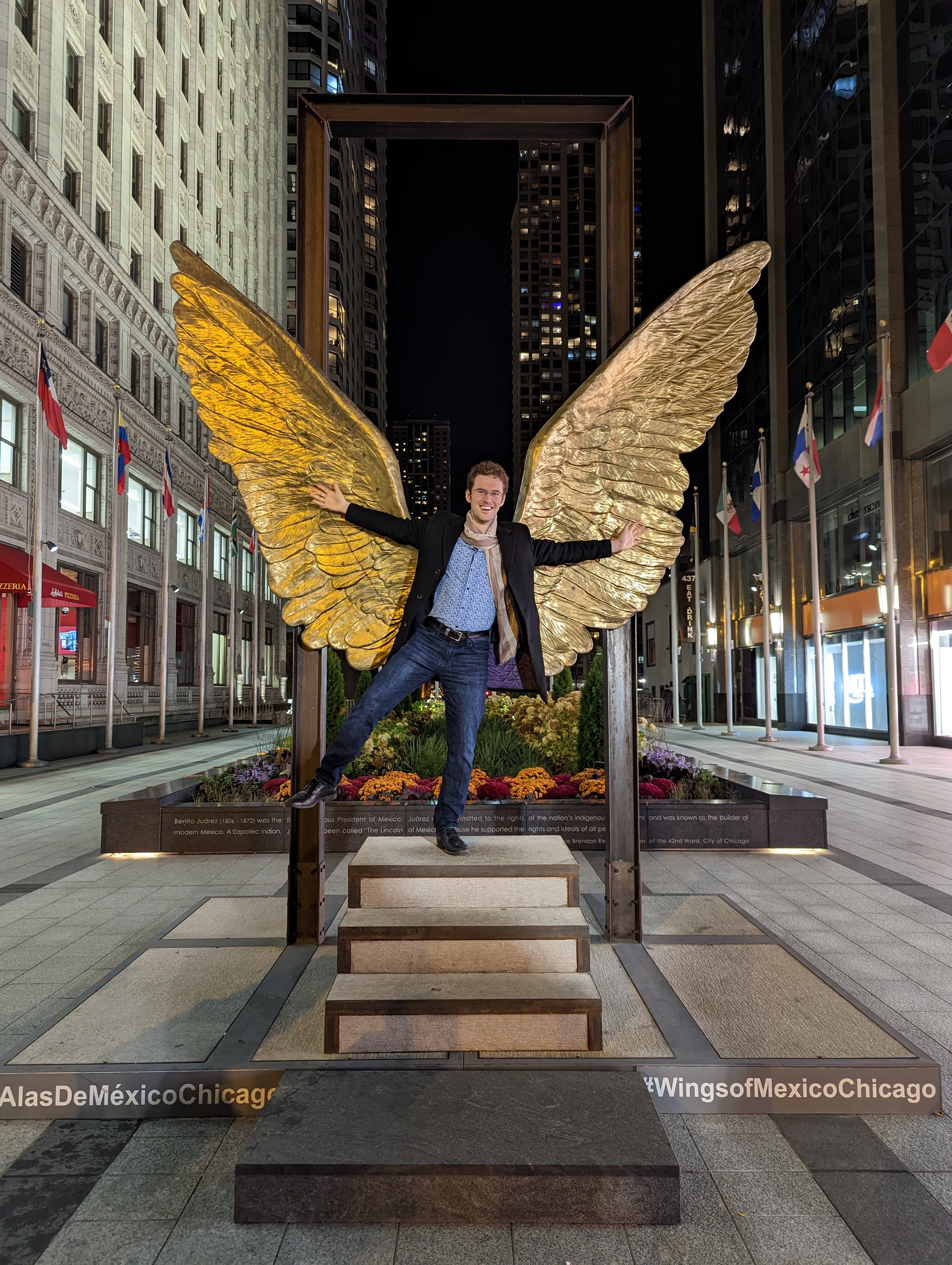 Posing with the Wings of Mexico